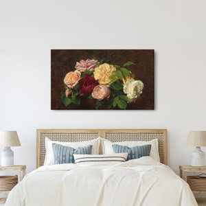 Obraz - Henri Fantin-Latour, Roses de Nice on a Table, reprodukce (4)