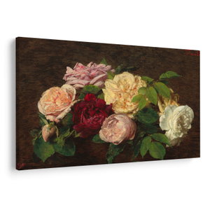 Obraz - Henri Fantin-Latour, Roses de Nice on a Table, reprodukce (V025161V12080)