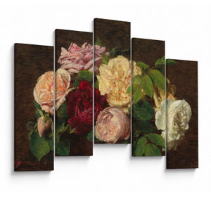 Obraz - Henri Fantin-Latour, Roses de Nice on a Table, reprodukce (V025161V12590)