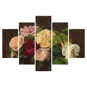 Obraz - Henri Fantin-Latour, Roses de Nice on a Table, reprodukce (6)