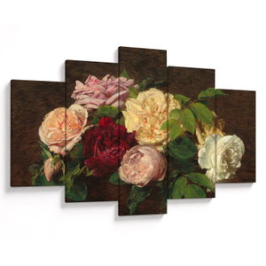 Obraz - Henri Fantin-Latour, Roses de Nice on a Table, reprodukce (1)