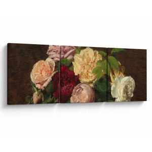Obraz - Henri Fantin-Latour, Roses de Nice on a Table, reprodukce (V025161V15050)