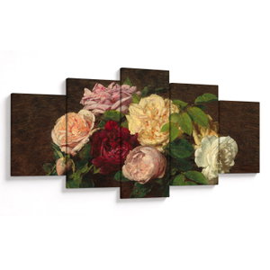 Obraz - Henri Fantin-Latour, Roses de Nice on a Table, reprodukce (V025161V150805PCS)