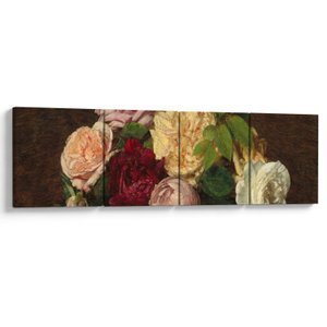 Obraz - Henri Fantin-Latour, Roses de Nice on a Table, reprodukce (V025161V16040)