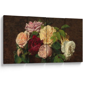 Obraz - Henri Fantin-Latour, Roses de Nice on a Table, reprodukce (V025161V16080)