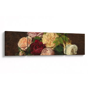 Obraz - Henri Fantin-Latour, Roses de Nice on a Table, reprodukce (V025161V17050)