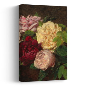 Obraz - Henri Fantin-Latour, Roses de Nice on a Table, reprodukce (V025161V2030)