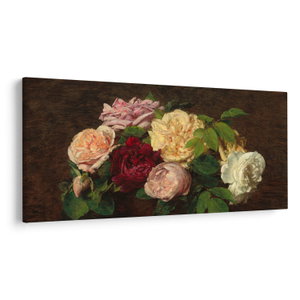 Obraz - Henri Fantin-Latour, Roses de Nice on a Table, reprodukce (V025161V250125)