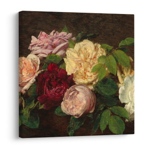 Obraz - Henri Fantin-Latour, Roses de Nice on a Table, reprodukce (V025161V3030)