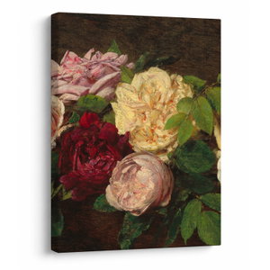 Obraz - Henri Fantin-Latour, Roses de Nice on a Table, reprodukce (V025161V3040)