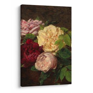 Obraz - Henri Fantin-Latour, Roses de Nice on a Table, reprodukce (V025161V6090)