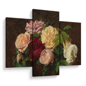 Obraz - Henri Fantin-Latour, Roses de Nice on a Table, reprodukce (V025161V90603PCS)