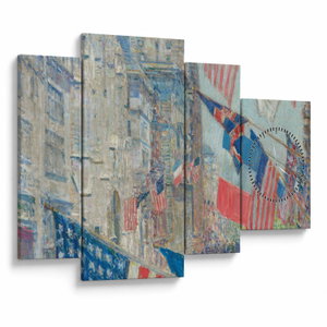 Obraz - Childe Hassam, Allies day, reprodukce (s hodinami) (V025167V11075C)