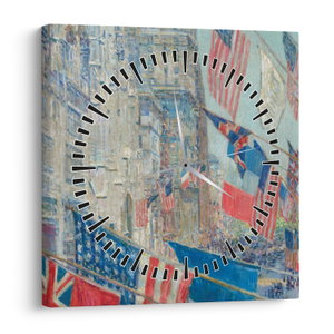 Obraz - Childe Hassam, Allies day, reprodukce (s hodinami) (V025167V3030C)