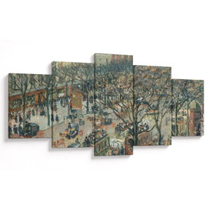 Tablou - Camille Pissarro, Boulevard des Italiens, Morning, Sunlight, reproducere (cu ceas) (V025177V15080C)