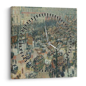 Tablou - Camille Pissarro, Boulevard des Italiens, Morning, Sunlight, reproducere (cu ceas) (V025177V3030C)