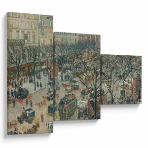 Tablou - Camille Pissarro, Boulevard des Italiens, Morning, Sunlight, reproducere (cu ceas) (V025177V9070C)