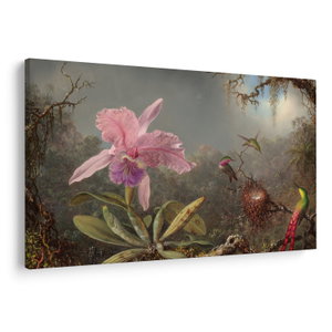 Kép - Martin Johnson Heade, Cattleya Orchid and Three Hummingbirds, reprodukciók