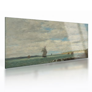 Üveg kép - Eugène Boudin, Coast of Brittany, reprodukciók (V025182V10050GD)