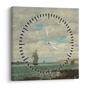 Kép - Eugène Boudin, Coast of Brittany, reprodukciók (órával) (V025182V3030C)