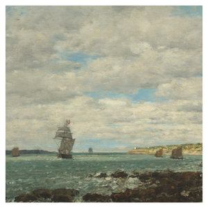 Obraz - Eugène Boudin, Coast of Brittany, reprodukce (6)