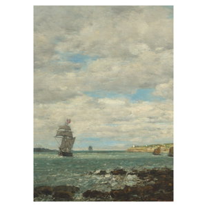 Tablou - Eugène Boudin, Coast of Brittany, reproducere (6)