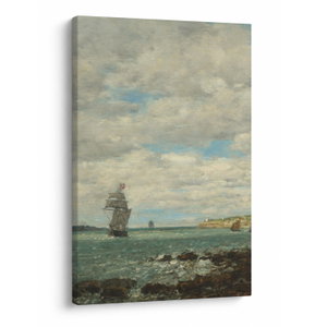 Kép - Eugène Boudin, Coast of Brittany, reprodukciók (V025182V6090)