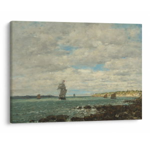 Kép - Eugène Boudin, Coast of Brittany, reprodukciók (V025182V7050)