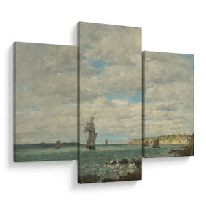 Kép - Eugène Boudin, Coast of Brittany, reprodukciók (V025182V90603PCS)