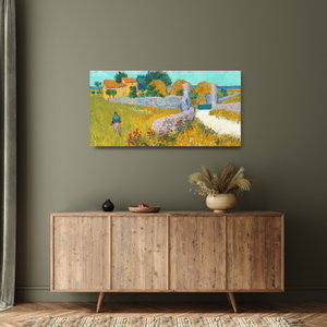 Glasschilderij - Vincent van Gogh, Boerderij in de Provence, reproducties (3)