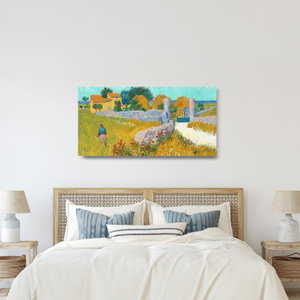 Glasschilderij - Vincent van Gogh, Boerderij in de Provence, reproducties (4)