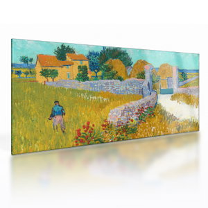 Skleněný obraz - Vincent van Gogh, Farmhouse in Provence, reprodukce (V025185V10050GD)