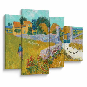 Obraz - Vincent van Gogh, Farmhouse in Provence, reprodukce (s hodinami)