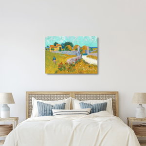 Glasschilderij - Vincent van Gogh, Boerderij in de Provence, reproducties (2)