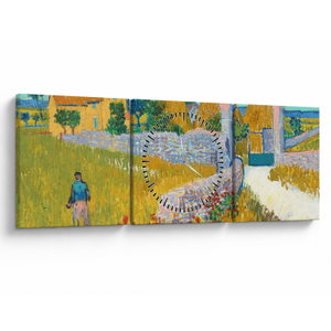 Obraz - Vincent van Gogh, Farmhouse in Provence, reprodukce (s hodinami) (V025185V9030C)