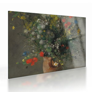 Skleněný obraz - Auguste Renoir,  Flowers in a Vase, reprodukce (V025189V7050GD)
