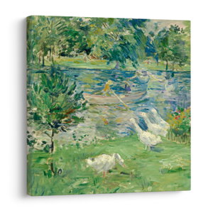 Obraz - Berthe Morisot, Girl in a Boat with Geese, reprodukcia