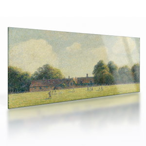 Skleněný obraz - Camille Pissarro, Hampton Court Green, reprodukce (V025194V10050GD)