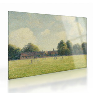 Skleněný obraz - Camille Pissarro, Hampton Court Green, reprodukce (V025194V7050GD)
