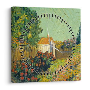 Obraz - Imitator of Vincent van Gogh, Landscape, reprodukce (s hodinami) (V025204V3030C)