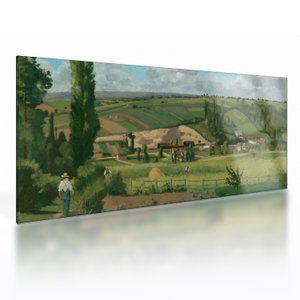 Skleněný obraz - Camille Pissarro, Landscape at Les Pâtis, Pontoise, reprodukce (V025205V10050GD)