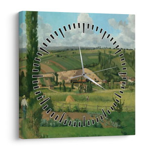 Obraz - Camille Pissarro, Landscape at Les Pâtis, Pontoise, reprodukce (s hodinami) (V025205V3030C)