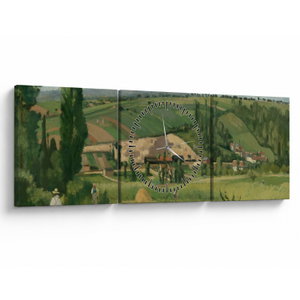Obraz - Camille Pissarro, Landscape at Les Pâtis, Pontoise, reprodukce (s hodinami) (V025205V9030C)