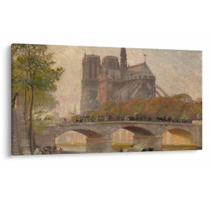 Obraz - Robert William Vonnoh, Notre Dame de Paris, reprodukce (V025218V12070)
