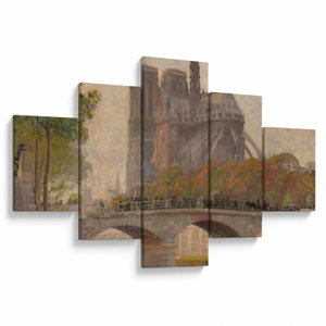 Obraz - Robert William Vonnoh, Notre Dame de Paris, reprodukce (V025218V12570)