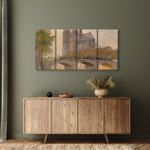 Obraz - Robert William Vonnoh, Notre Dame de Paris, reprodukce (4)