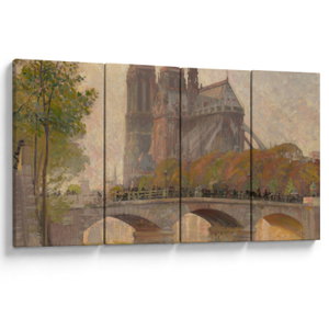 Obraz - Robert William Vonnoh, Notre Dame de Paris, reprodukce (1)