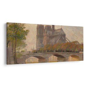Obraz - Robert William Vonnoh, Notre Dame de Paris, reprodukce (V025218V200100)