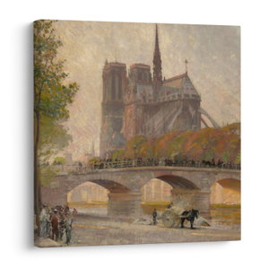Obraz - Robert William Vonnoh, Notre Dame de Paris, reprodukce (V025218V3030)