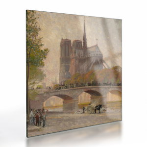 Skleněný obraz - Robert William Vonnoh, Notre Dame de Paris, reprodukce (V025218V3030GD)